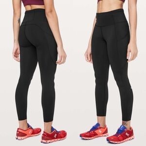 Lululemon Fast & Free 7/8 Tight II Sz 6 *Non-Reflective Nulux 25" In Black
